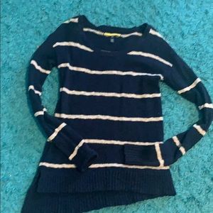 Navy striped sweater size medium